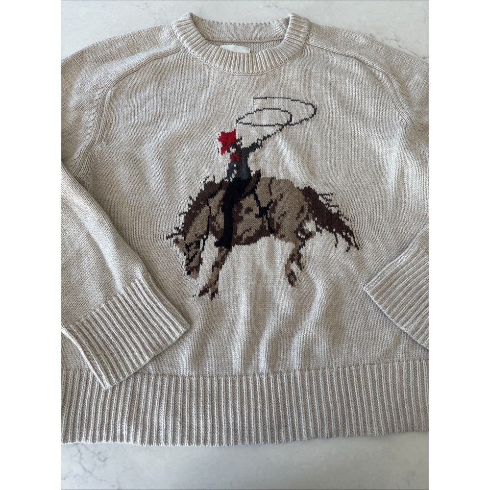Abercrombie & Fitch Madeline Cowgirl Crew Neck Sweater M Western Coastal Rodeo